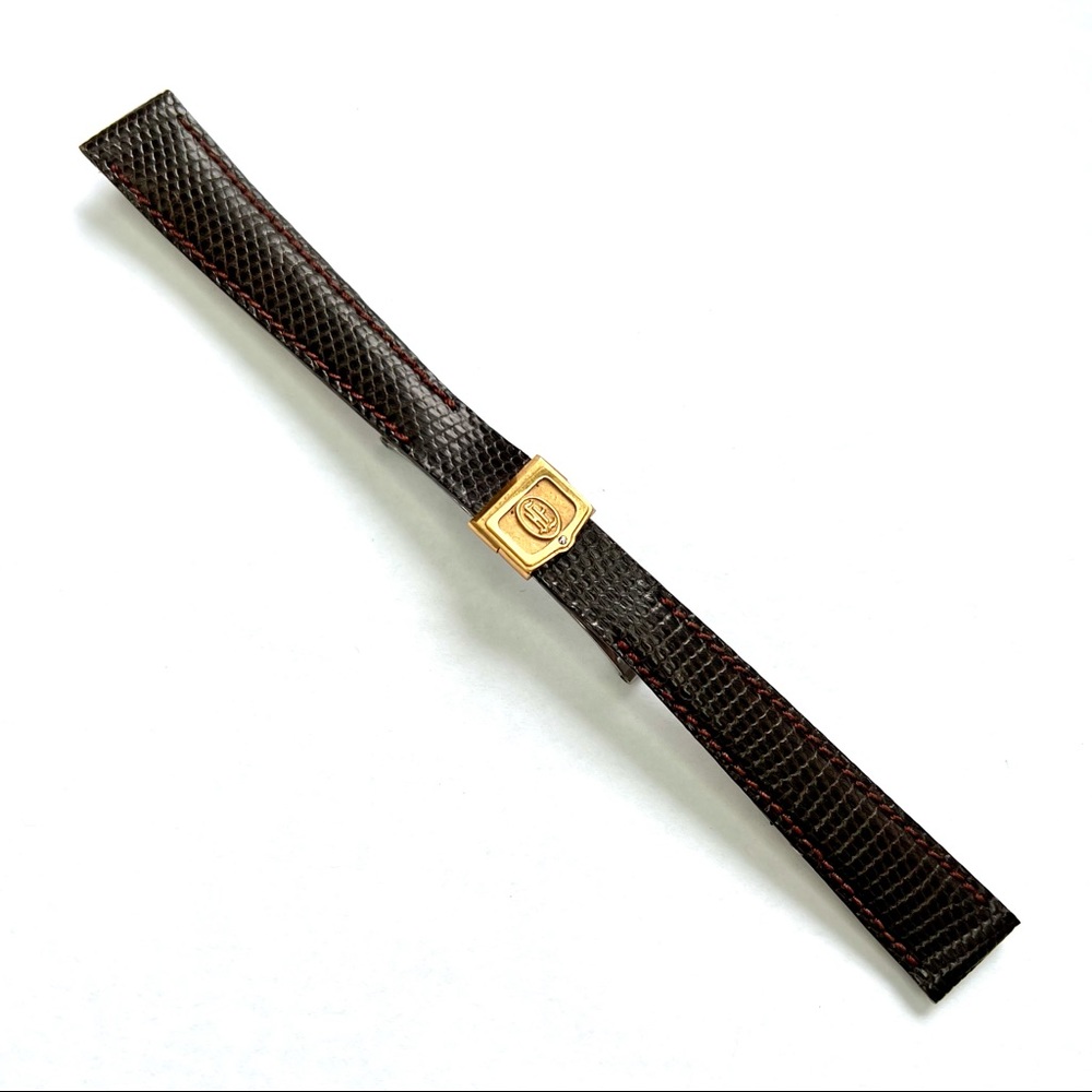 LOUIS MARTIN 14/10mm Brown Genuine Lizard Watch 2 Tone Deployment Buckle
France